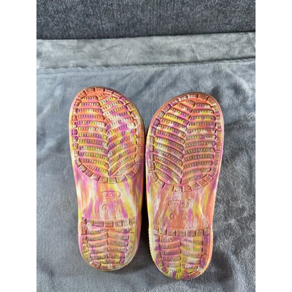 Crocs womens 6 sandels pink -yellow-orange open toe - Picture 16 of 16